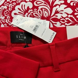 Whbm Slim fit ankle pants. Beautiful red 12Long. Never been worn.